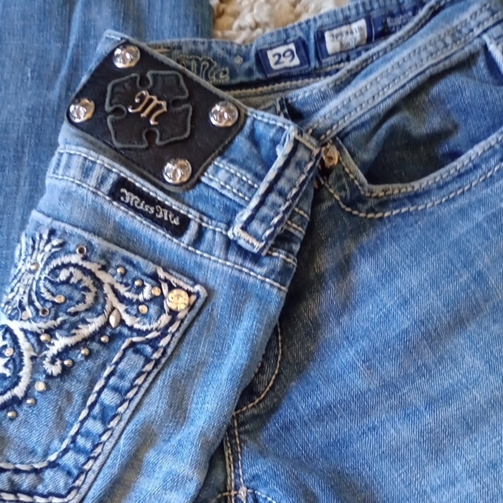Miss Me Women's Blue Embellished Jeans